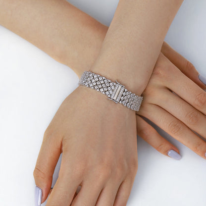 [AURORA] Verziertes, elegantes Party-Armband im Rundschliff