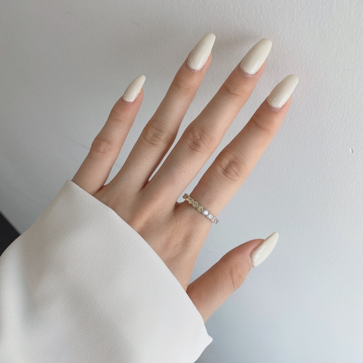 [Aurora]Sparkling Round Cut Tennis Ring