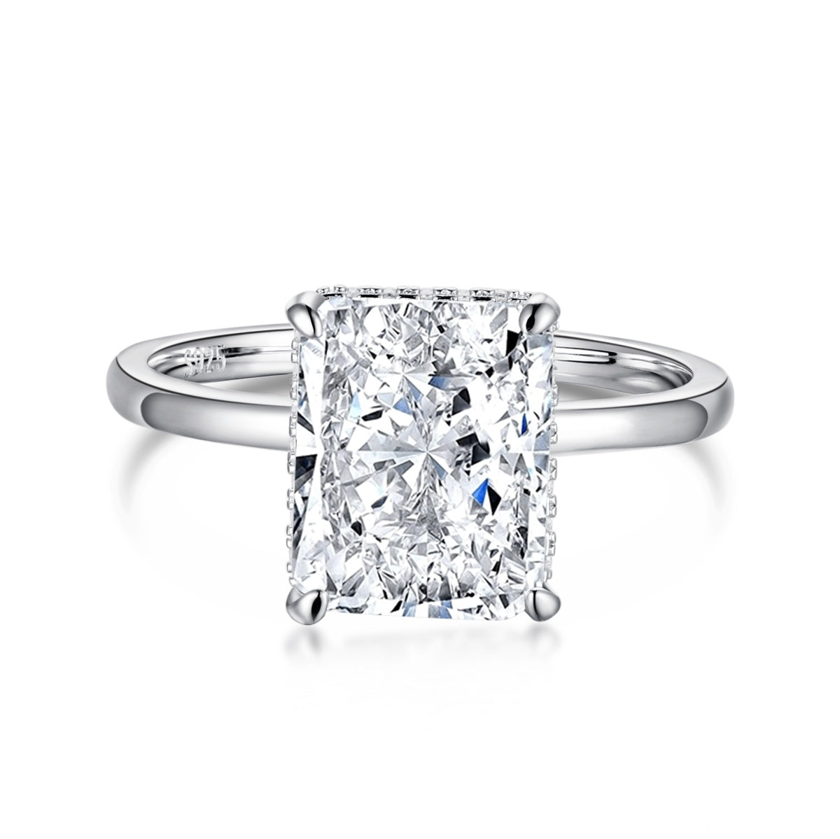 [Aurora]4.0 Carat Ornate Enchanting Radiand Cut Banquet Ring