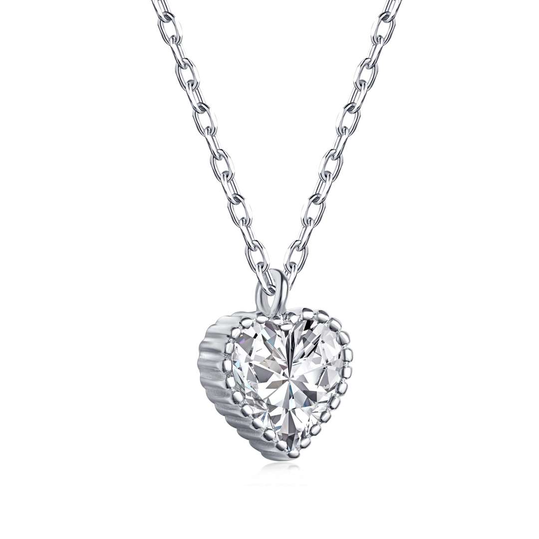 [Aurora]Ornate Heart Shape Necklace