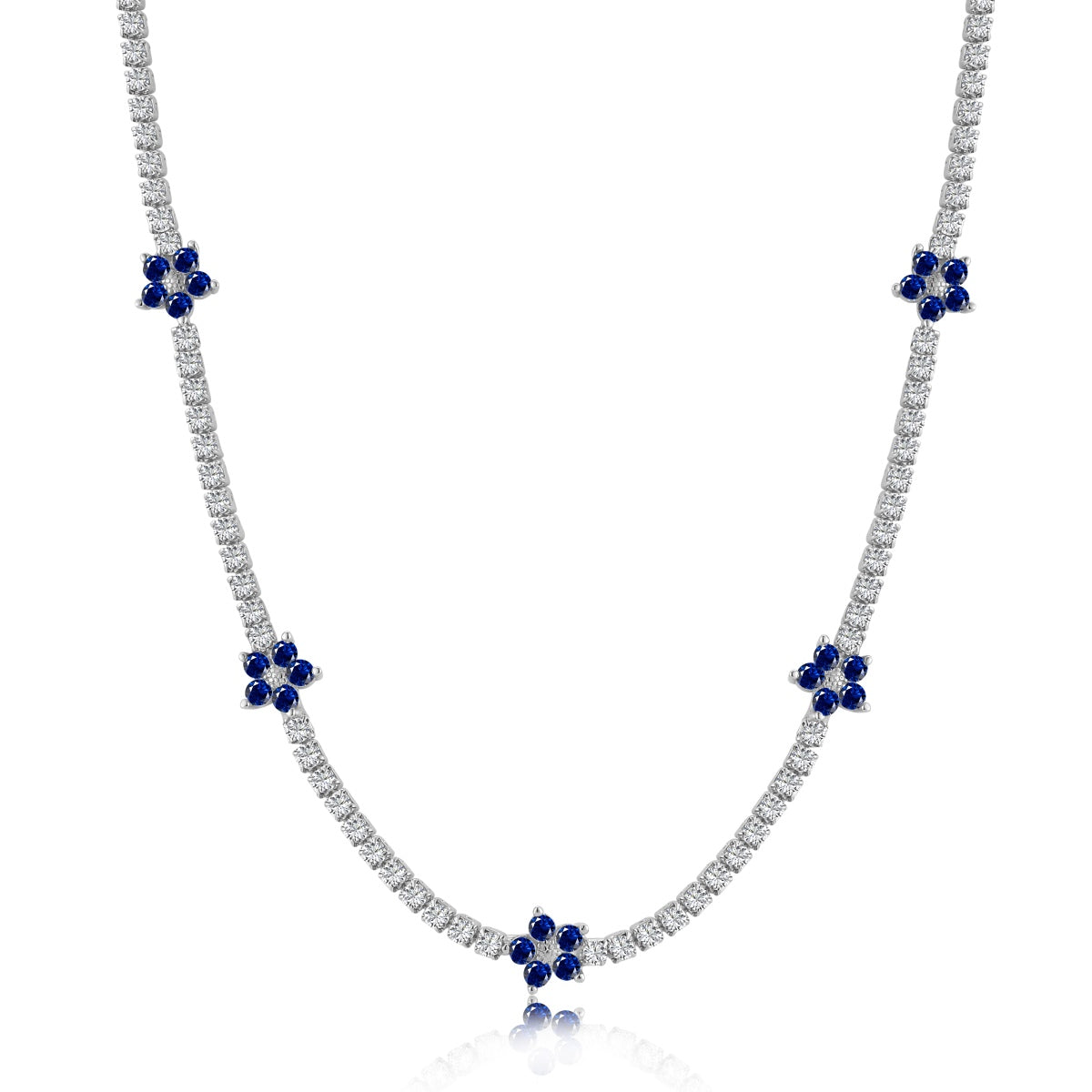 [Aurora]Luxurious Colorful Flower Tennis Necklace