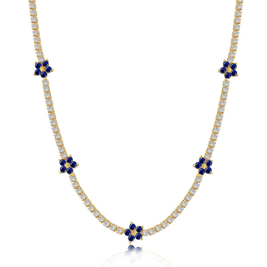 [Aurora]Luxurious Colorful Flower Tennis Necklace