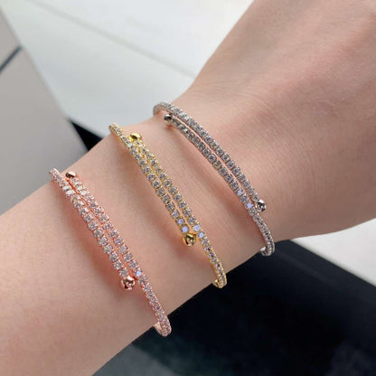 [AURORA] Rundes Modearmband mit Diamanten