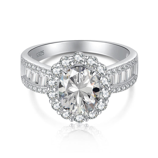[Aurora]1.5 Carat Dazzling Charming Oval Cut Banquet Ring