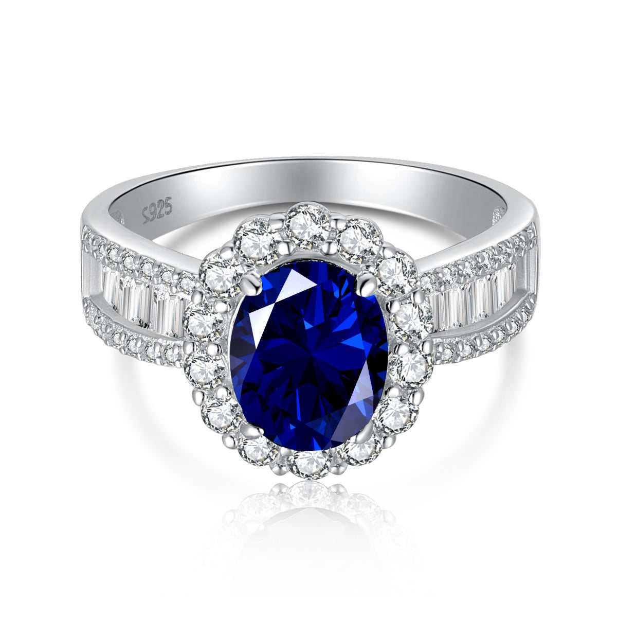 [Aurora]1.5 Carat Dazzling Charming Oval Cut Banquet Ring