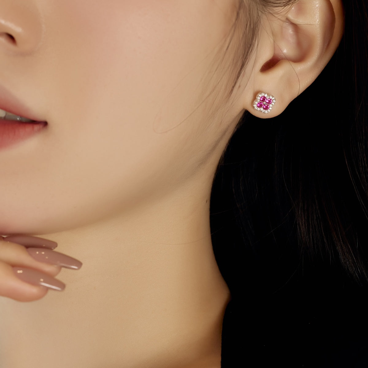 [Aurora]Four-Leaf Clover Flower Shaped Earrings