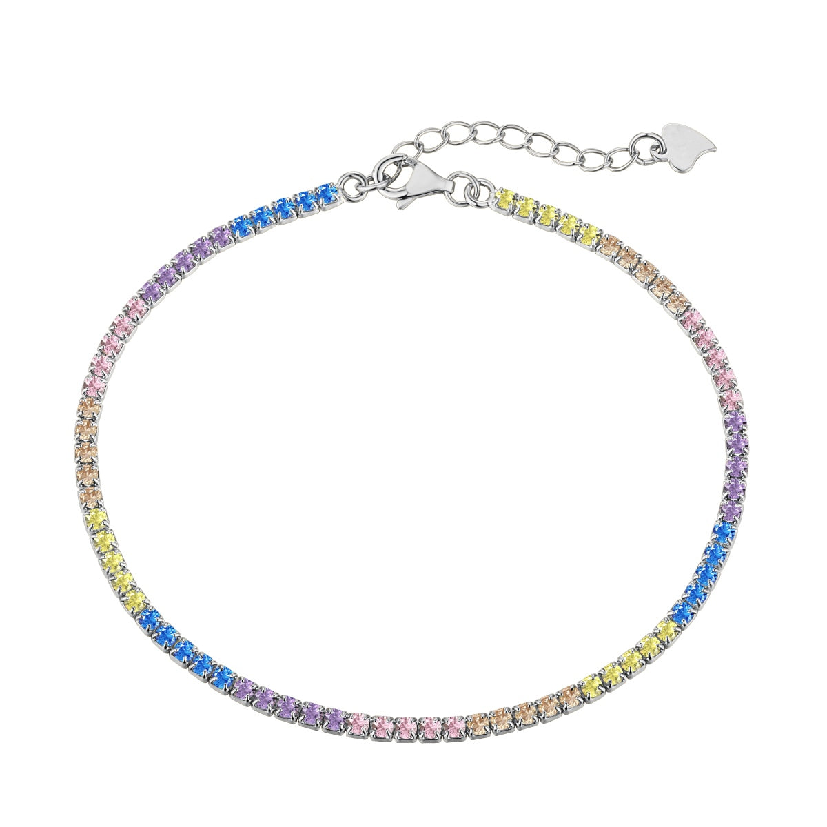 [Aurora]Dazzling Colorful Round Cut Daily Bracelet