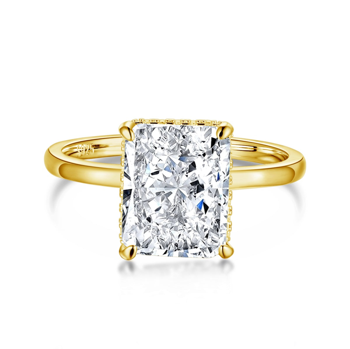 [Aurora]4.0 Carat Ornate Enchanting Radiand Cut Banquet Ring