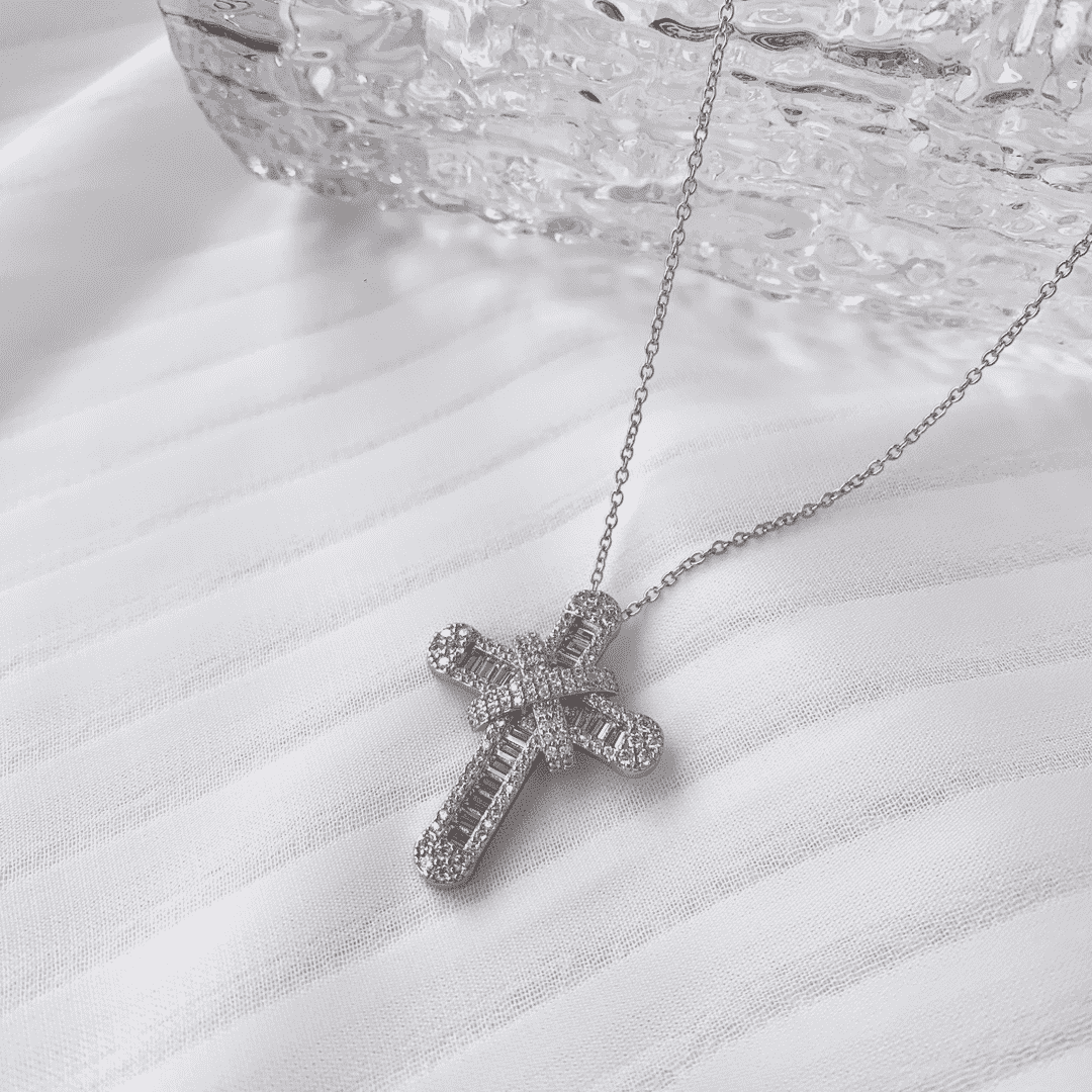 [AURORA]Gypsophila With Dimonds Necklace