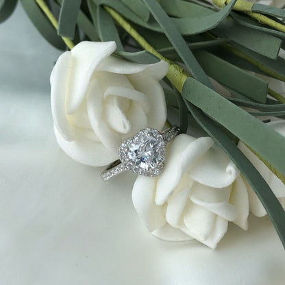 [AURORA]Eternity Splashy Romantischer Herzform-Liebhaberring