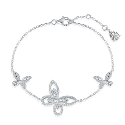 [AURORA]Delicate Butterfly Pendant Bracelet