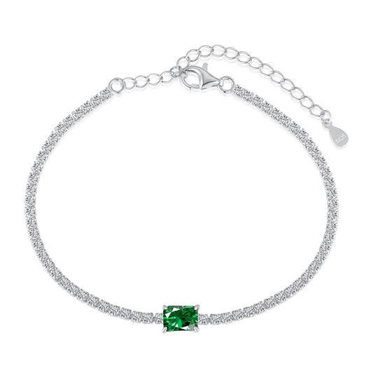 [AURORA]1.0 Carat Unique Emerald Cut Banquet Bracelet