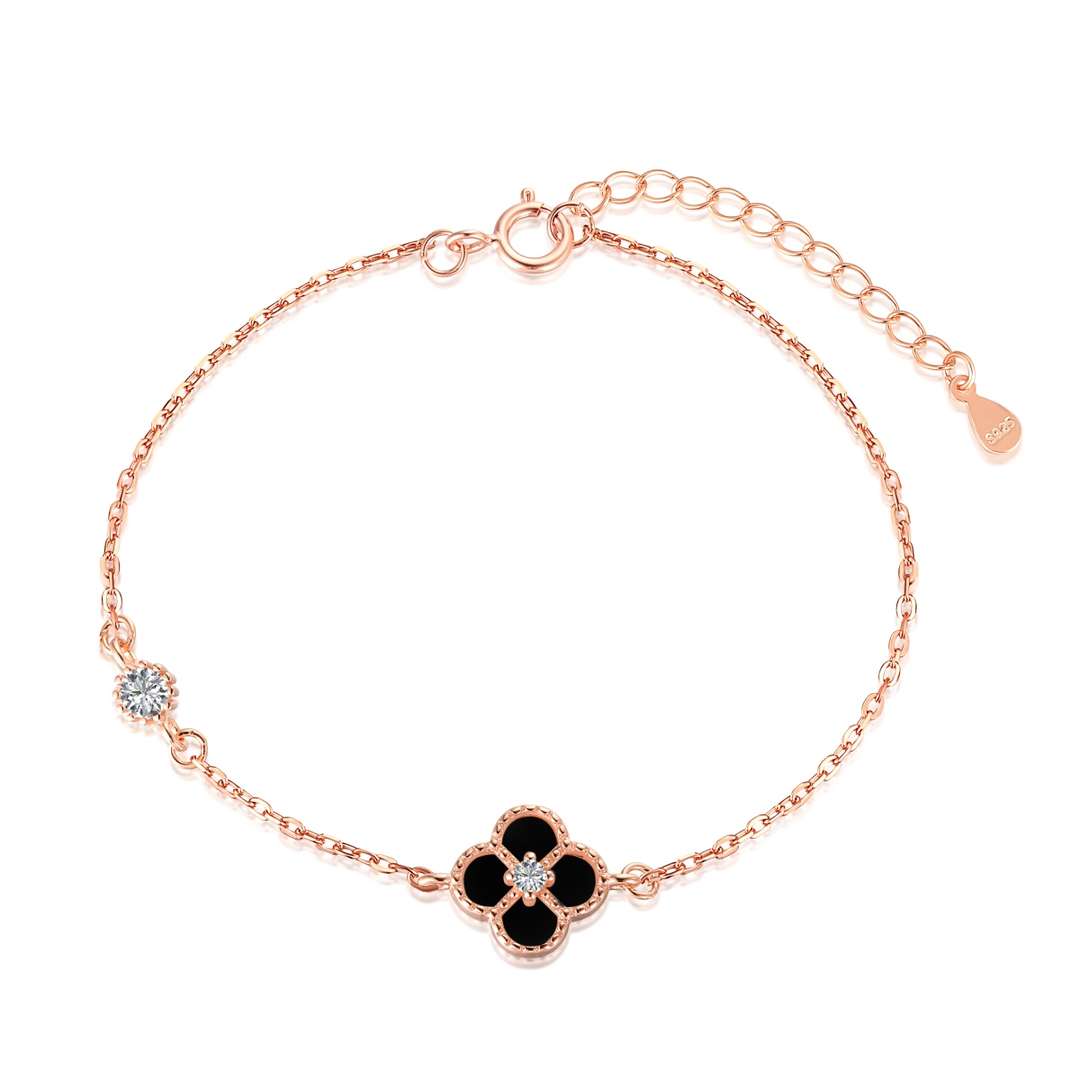 [Aurora]Delicate Four Leaf Clover Bracelet