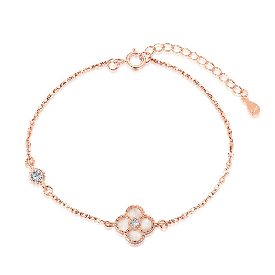 [Aurora]Delicate Four Leaf Clover Bracelet