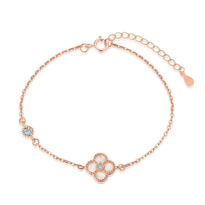 [Aurora]Delicate Four Leaf Clover Bracelet