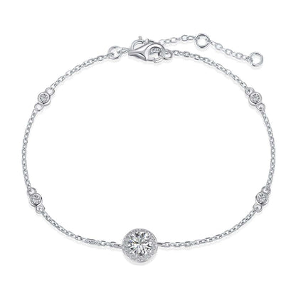 [AURORA]Schillerndes Armband mit rundem Schliff