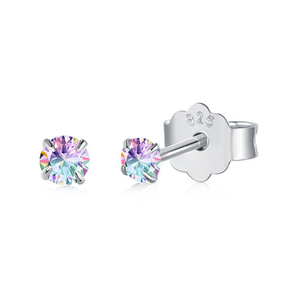 [AURORA]Delicate Solitaire Earrings