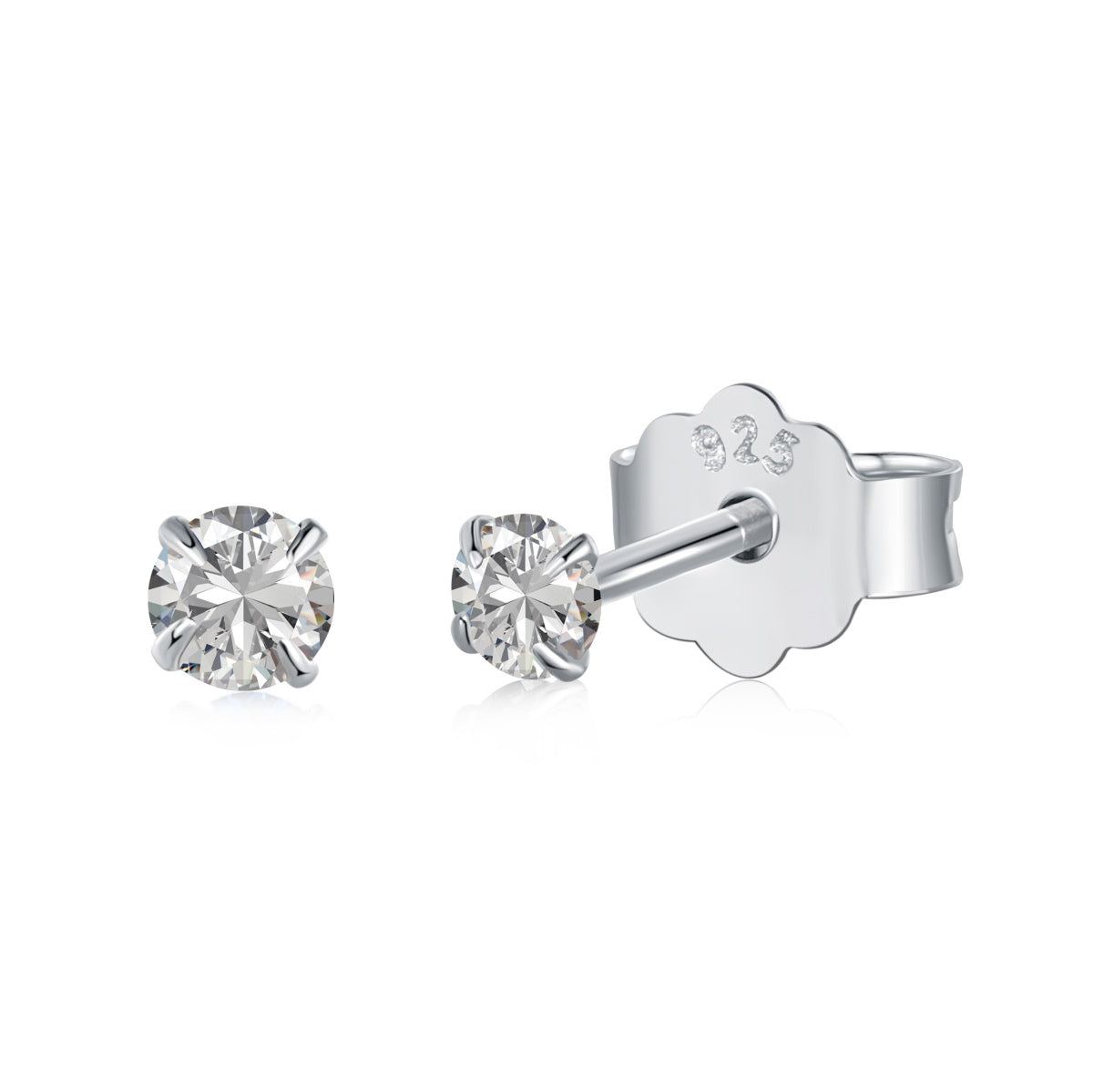 [Aurora]Delicate Solitaire Earrings