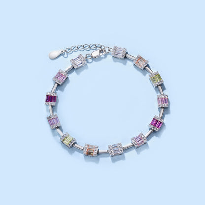 [AURORA] Zierliches, bezauberndes Armband im Smaragdschliff