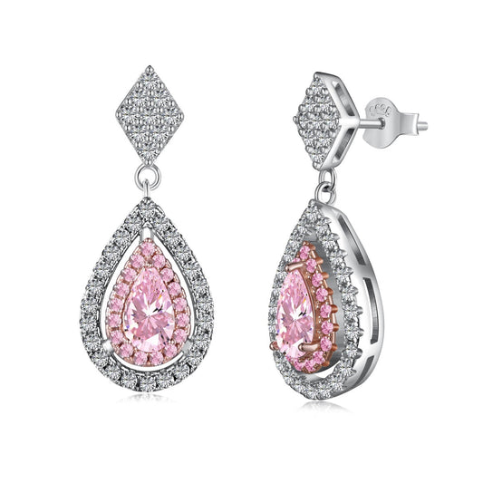 [Aurora]Ornate Delicate Water Drop Shape Banquet Earrings