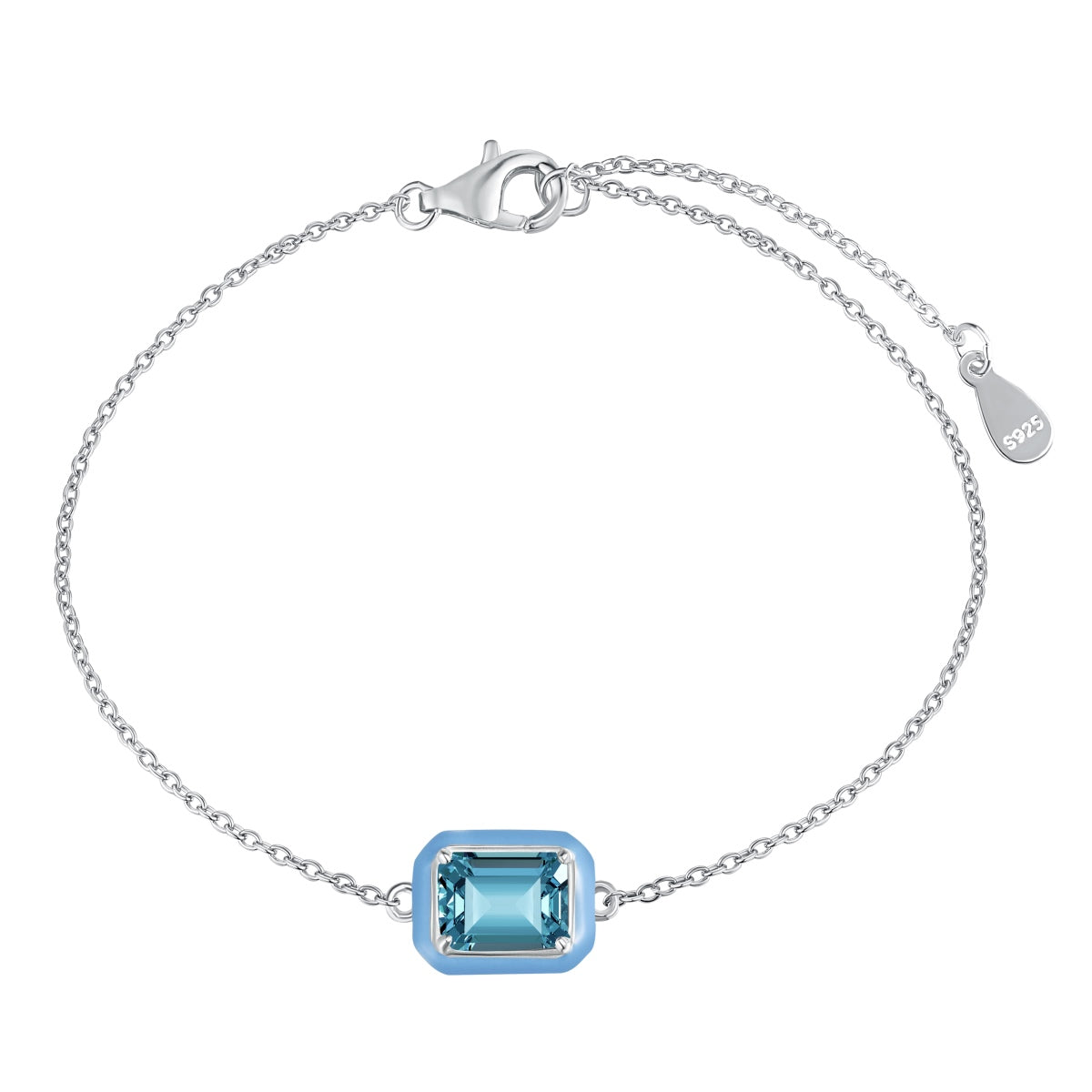 [AURORA]2,0 Karat funkelndes buntes Smaragdschliff-Tagesarmband