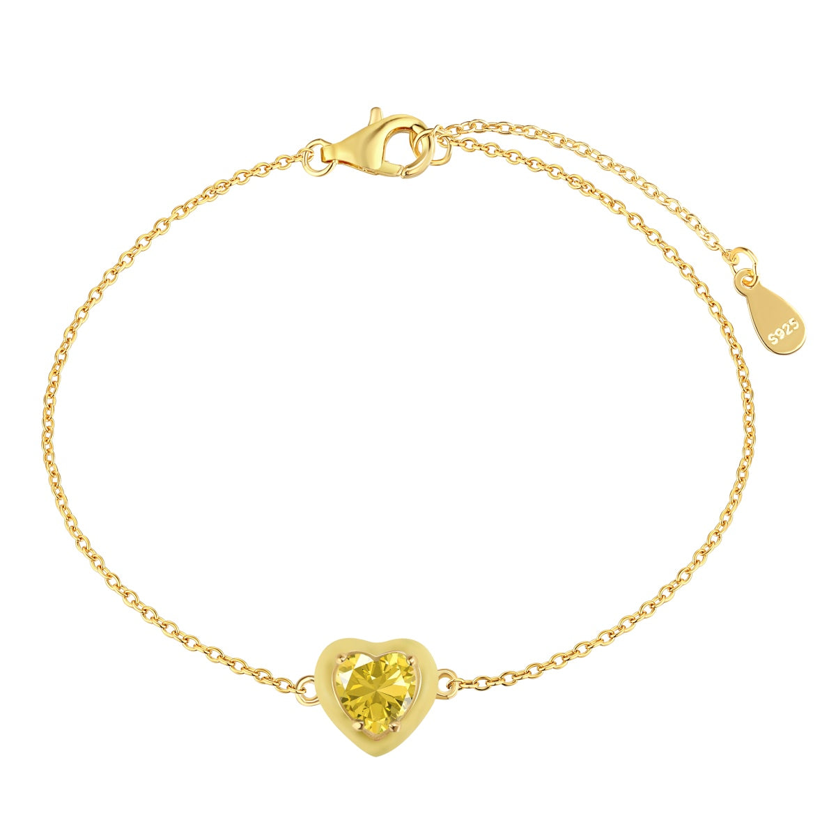 [Aurora]Sparkling Romantic Heart Shape Lover Bracelet