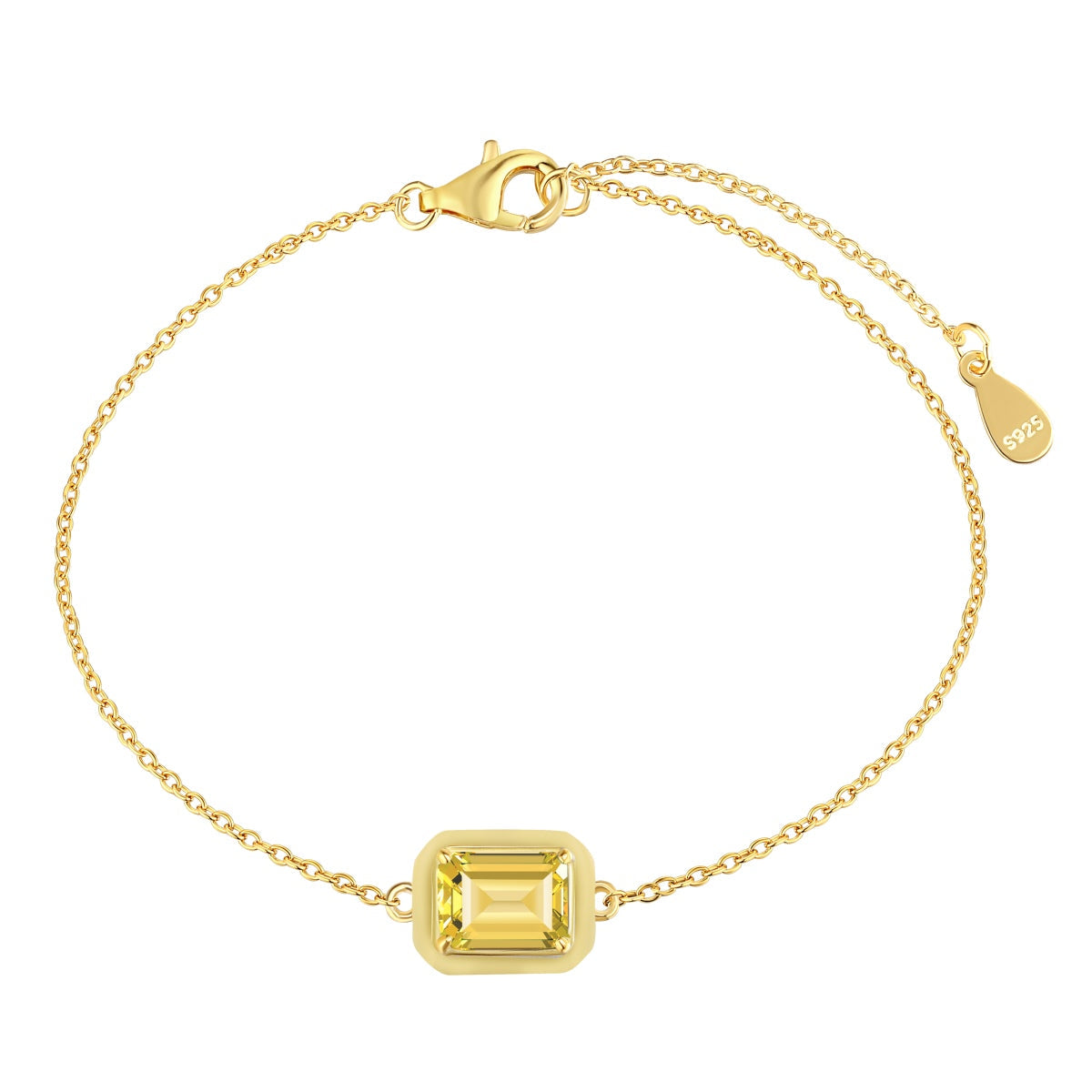 [AURORA]2,0 Karat funkelndes buntes Smaragdschliff-Tagesarmband