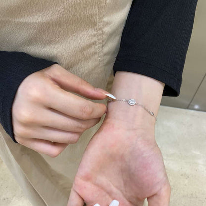 [AURORA]Schillerndes Armband mit rundem Schliff