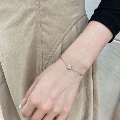 [AURORA]Schillerndes Armband mit rundem Schliff