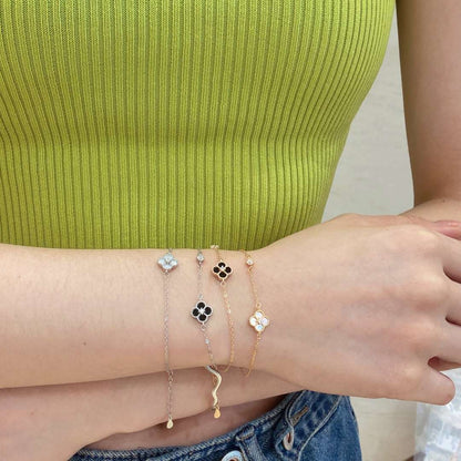 [Aurora]Delicate Four Leaf Clover Bracelet