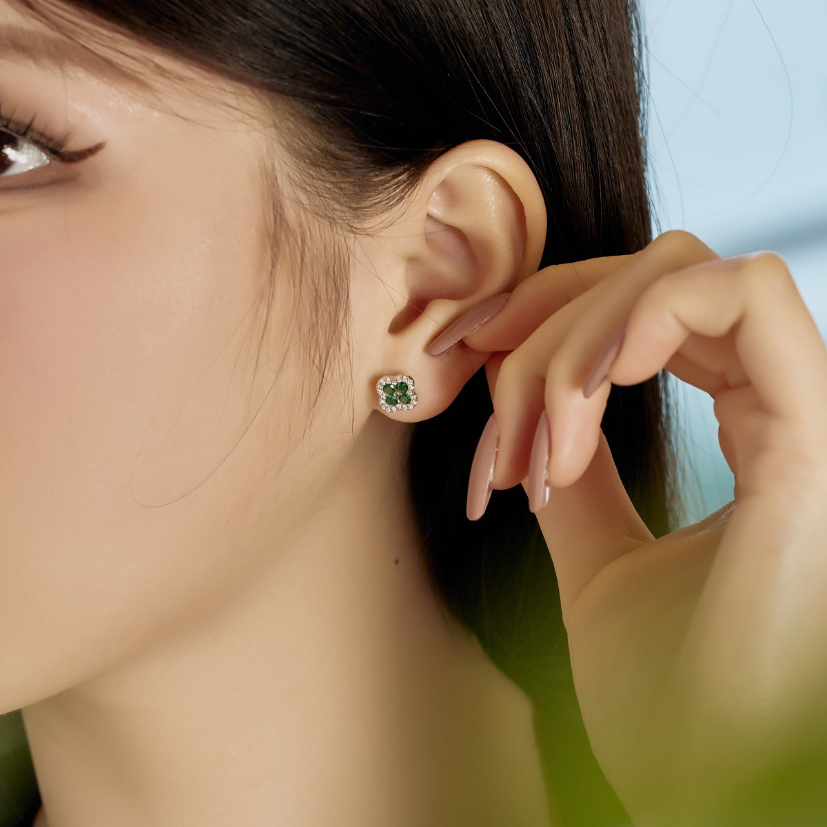[Aurora]Four-Leaf Clover Flower Shaped Earrings