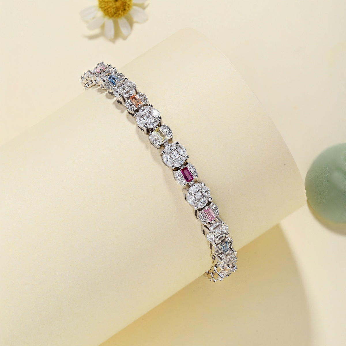 [Aurora]Dazzling Radiant Multi Cut Daily Bracelet