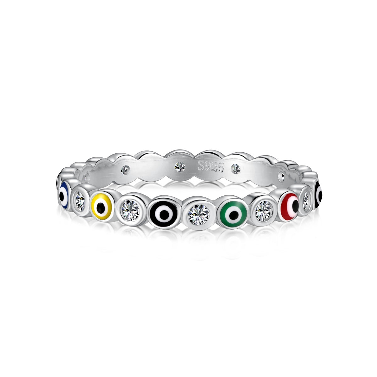 [Aurora]Sparkling Vibrant Round Shape Daily Ring