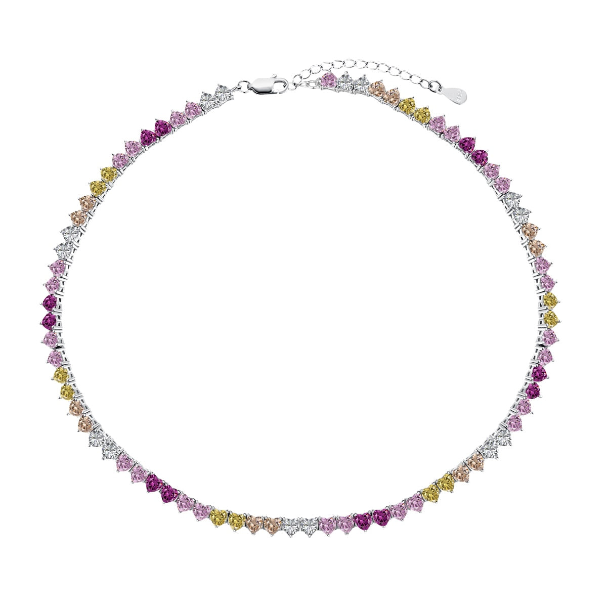 [AURORA] Funkelnde bunte Tenniskette mit Herz