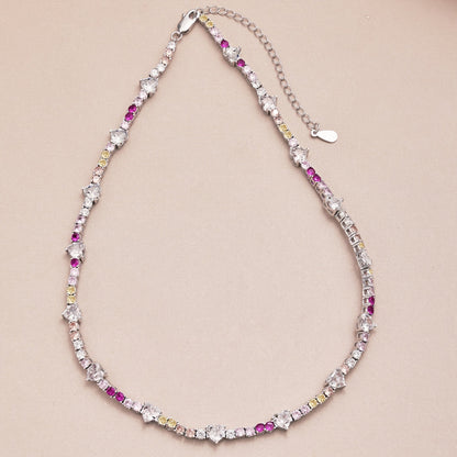 [Aurora]Delicate Colorful Rainbow Tennis Chain