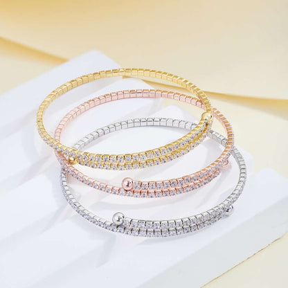 [AURORA] Rundes Modearmband mit Diamanten