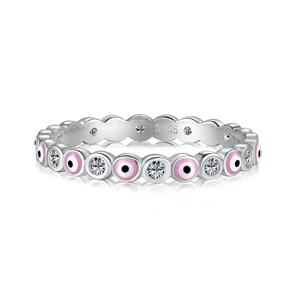 [Aurora]Sparkling Vibrant Round Shape Daily Ring