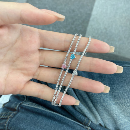 [AURORA]0,5 Karat Elegante Romantische Herz Form Liebhaber Armband