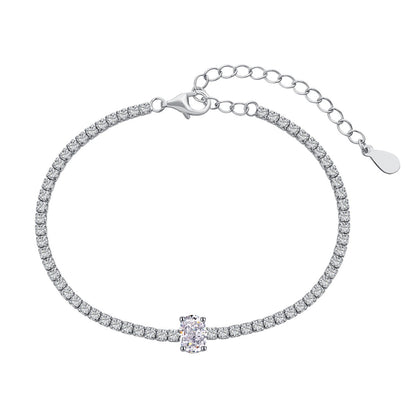 [AURORA]0,75 Karat Exquisites Ovalschliff-Tagesarmband