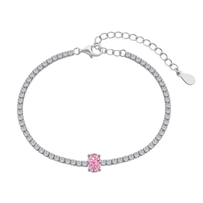 [AURORA]0,75 Karat Exquisites Ovalschliff-Tagesarmband