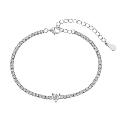 [Aurora]0.5 Carat Elegant Romantic Heart Shape Lover Bracelet