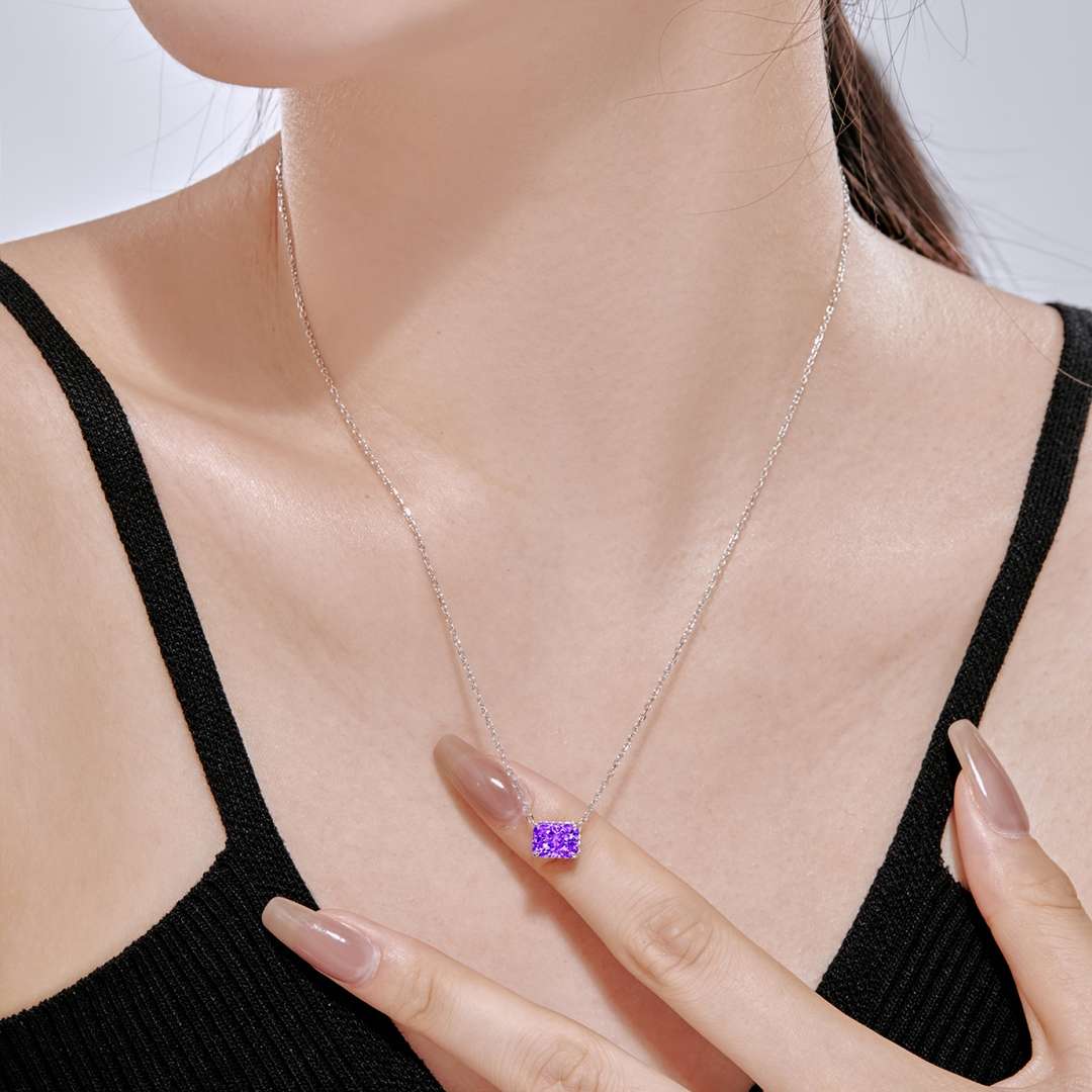 [Aurora]Luxurious Square Shape Colorful Necalack