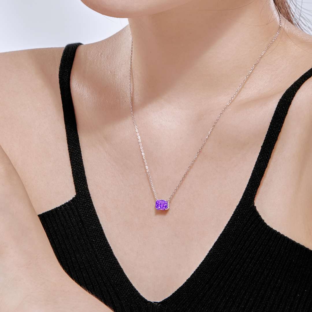 [Aurora]Luxurious Square Shape Colorful Necalack