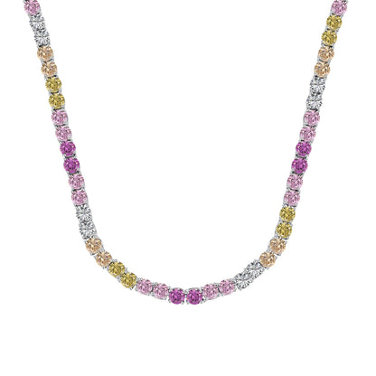 [Aurora]Delicate Colorful Tennis Necklace