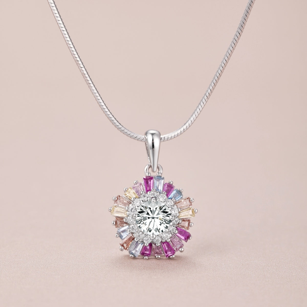[Aurora]Charming Flower Colorful Necklace