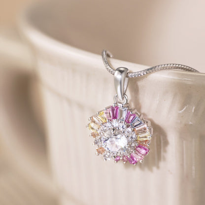 [Aurora]Charming Flower Colorful Necklace