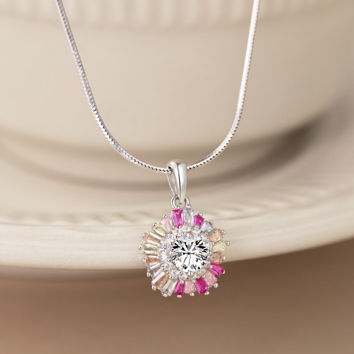 [Aurora]Charming Flower Colorful Necklace