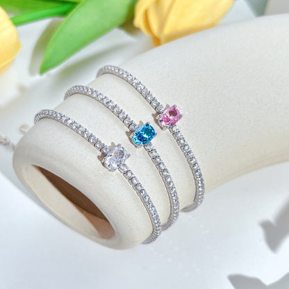 [AURORA]0,75 Karat Exquisites Ovalschliff-Tagesarmband