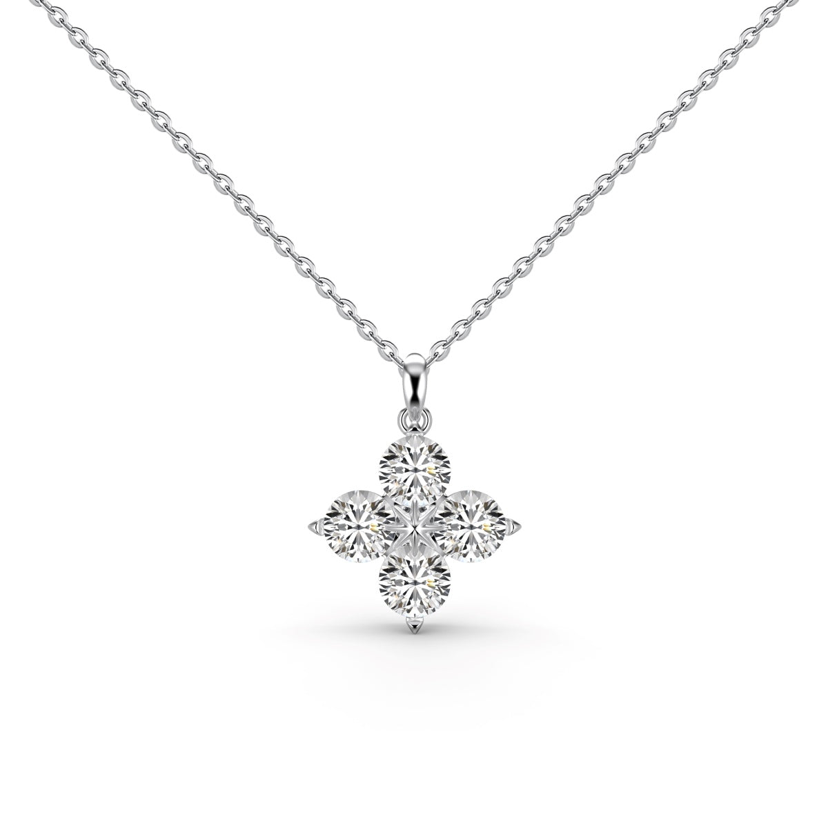 [Aurora]Four-Leaf Clover And Eight-Pointed Star Necklace