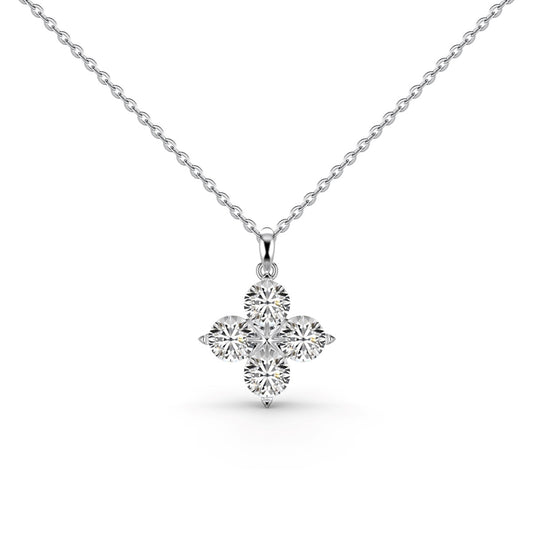 [Aurora]Four-Leaf Clover And Eight-Pointed Star Necklace